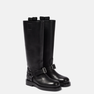 [하이앤드]Burberry 24ss Saddle 레더 니하이 부츠