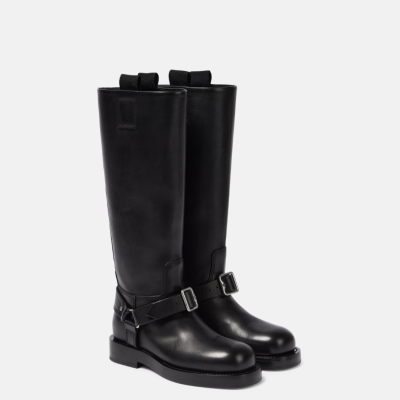 [하이앤드]Burberry 24ss Saddle 레더 니하이 부츠