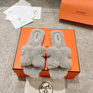에르메스 24ss oran 퍼 슬리퍼