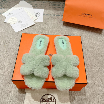 에르메스 24ss oran 퍼 슬리퍼