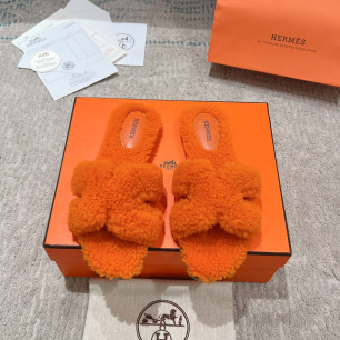 에르메스 24ss oran 퍼 슬리퍼