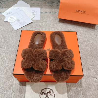 에르메스 24ss oran 퍼 슬리퍼
