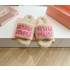 MIUMIU 24ss 로고 퍼 뮬 슬리퍼