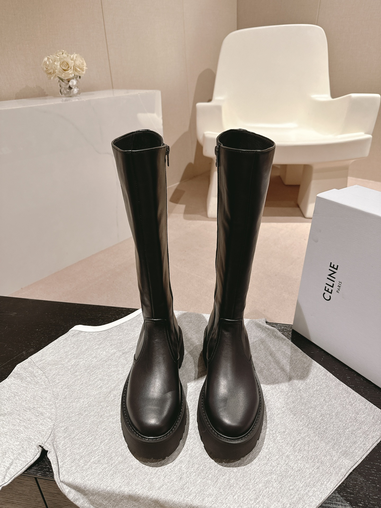셀린느 벌키 롱 부츠