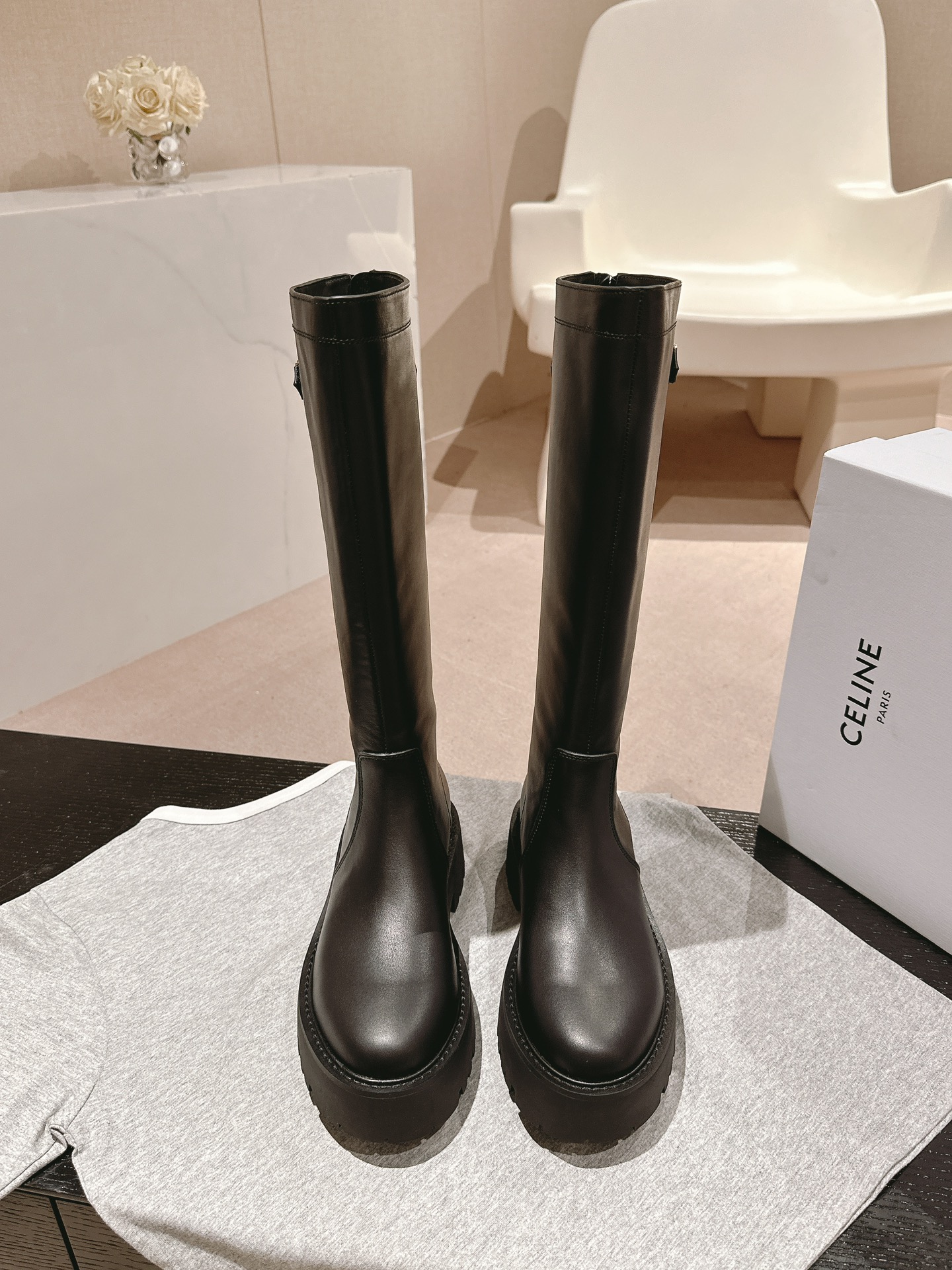 셀린느 벌키 롱 부츠