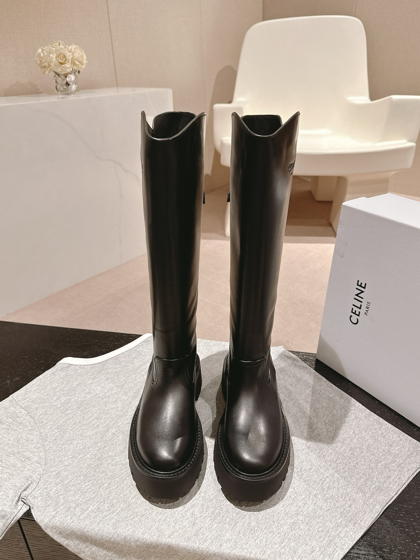 셀린느 벌키 롱 부츠