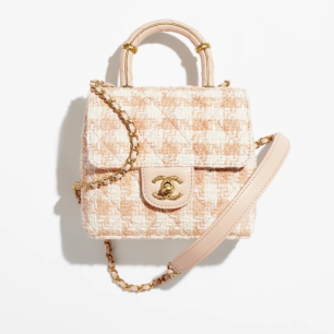 Chanel 샤넬 23S 트위드 크러시 탑 핸들 플랩