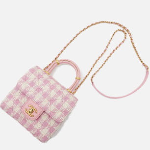 Chanel 샤넬 23S 트위드 크러시 탑 핸들 플랩
