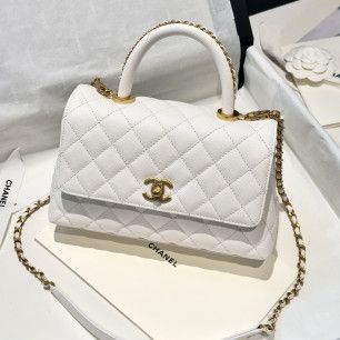 [하이앤드]CHANEL 샤넬 코코 핸들 캐비어 미디움[정품가죽,24k도금]