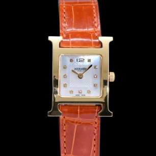 최상급 에르메스 Hermes H 아워 21MM 악어가죽스트랩
