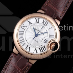 AF공장 까르띠에 발롱블루 로즈골드 화이트 Swiss ETA 2671 Ballon Bleu 33mm SS AF