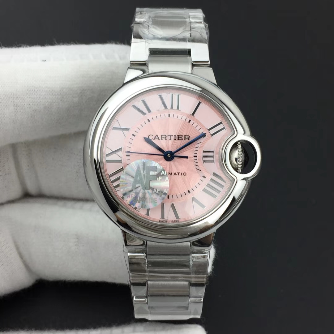 AF공장 까르띠에 발롱블루 핑크 Swiss ETA 2671 Ballon Bleu 33mm SS AF