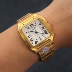 BV공장 까르띠에 산토스 옐로우골드 화이트 라지 40mm / 중35mm