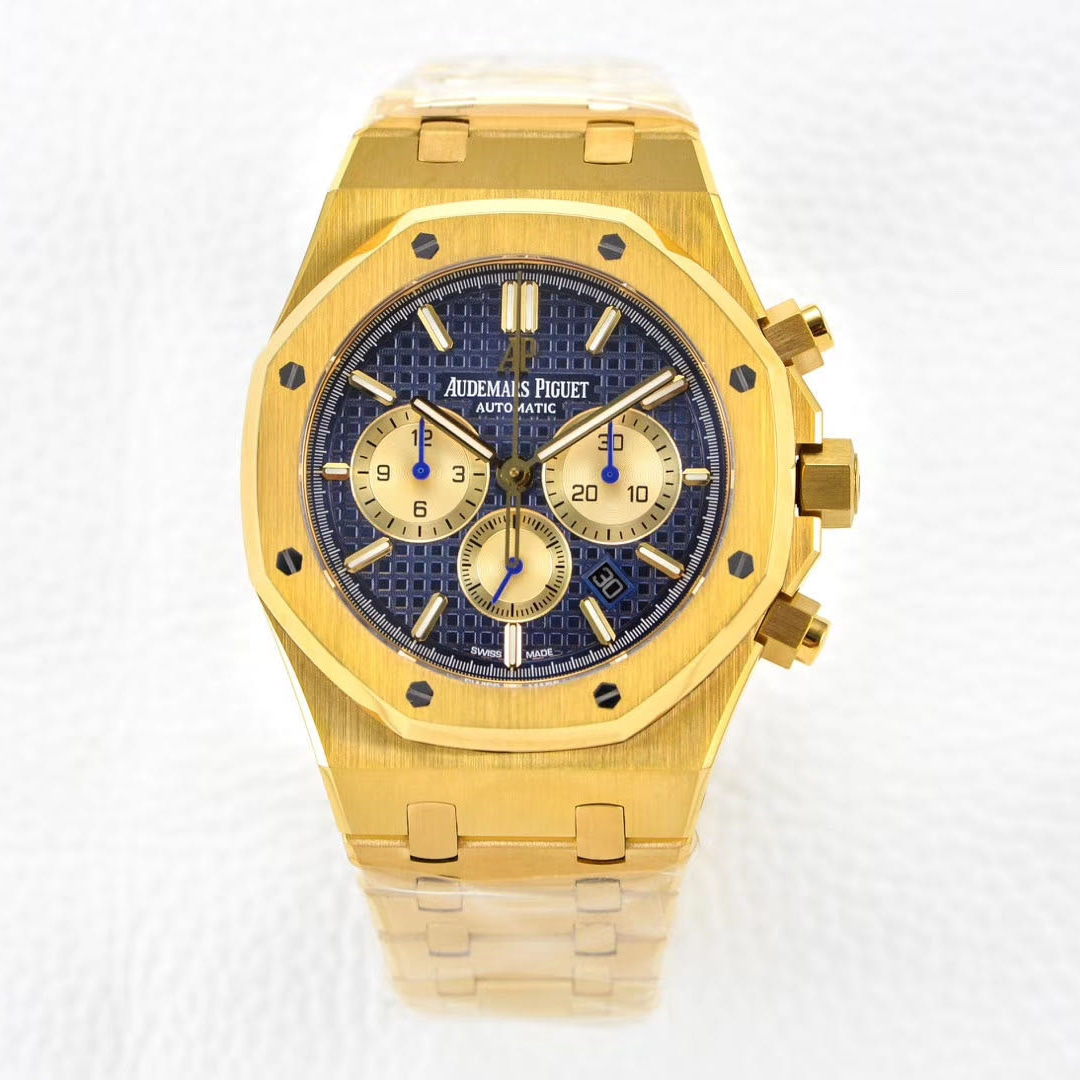 OM공장 오데마피게 로얄오크 크로노 옐골 블루다이얼 브레이슬릿 Royal Oak Chronograph 26331ST YG/YG Blue/Gld OMF A7750