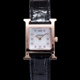 최상급 에르메스 Hermes H 아워 21MM 악어가죽스트랩