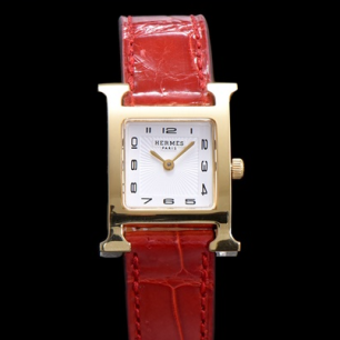 최상급 에르메스 Hermes H 아워 21MM 악어가죽스트랩