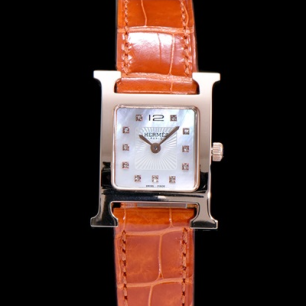 최상급 에르메스 Hermes H 아워 21MM 악어가죽스트랩