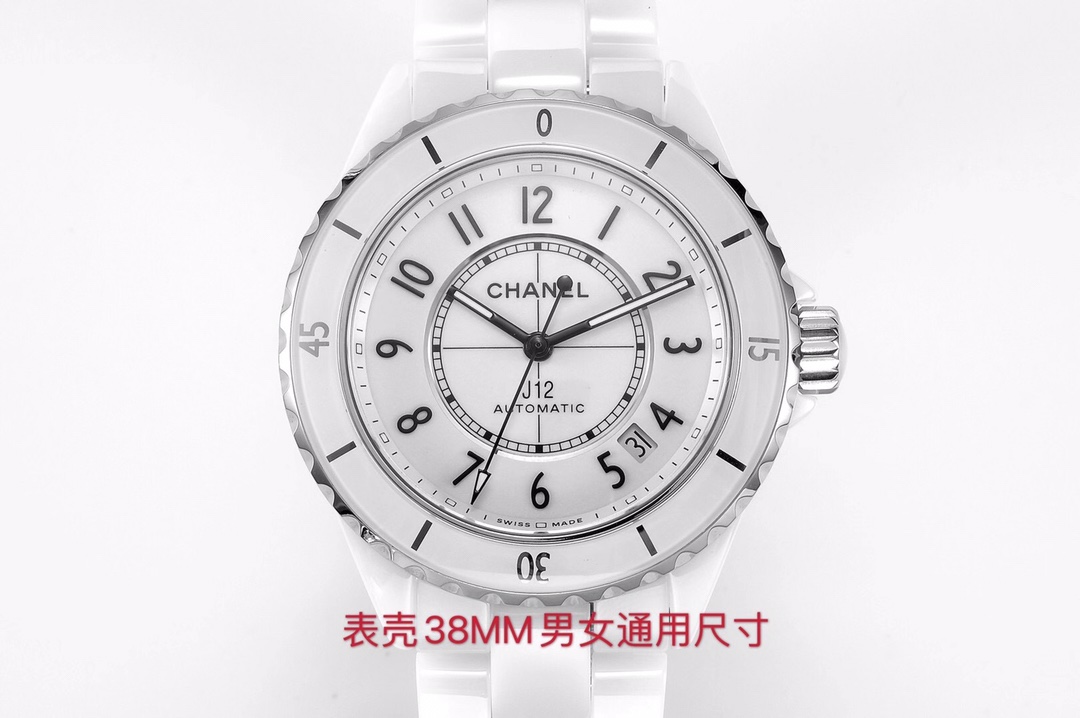 BV+ 샤넬 J12 화이트 세라믹 38MM 남녀공용(업그레이드버전)
