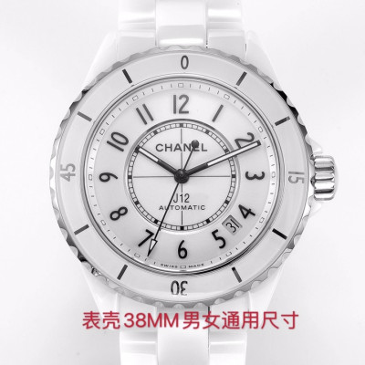 BV+ 샤넬 J12 화이트 세라믹 38MM 남녀공용(업그레이드버전)