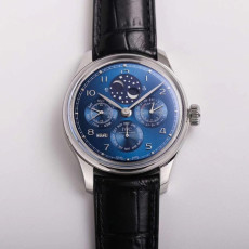 V9공장 아이더블유씨(IWC)포르투기저 애뉴얼캘린더 블루다이얼 가죽스트랩