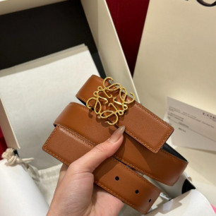 LOEWE 로에베 Anagram 아나그램 로고 리버시블 레더 벨트 (해외최상급)