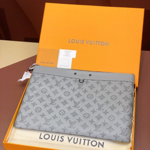 LOUIS VUITTON 포쉐트 디스커버리 클러치 백 그레이 M81385