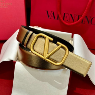 VALENTINO 발렌티노 VLogo Signature 40 리버서블 레더 벨트 5W2T0S11ZFRLC8