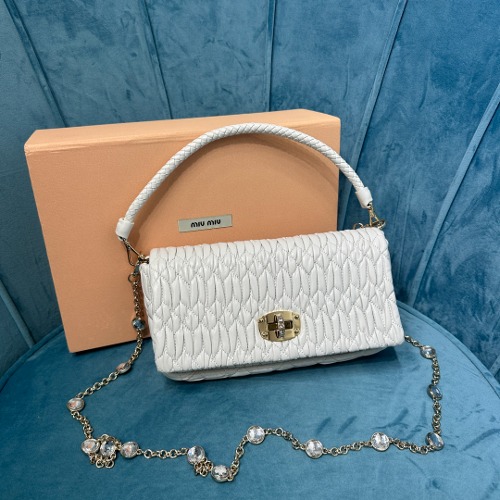 MIUMIU 크리스탈 클로케 숄더백 5BD417