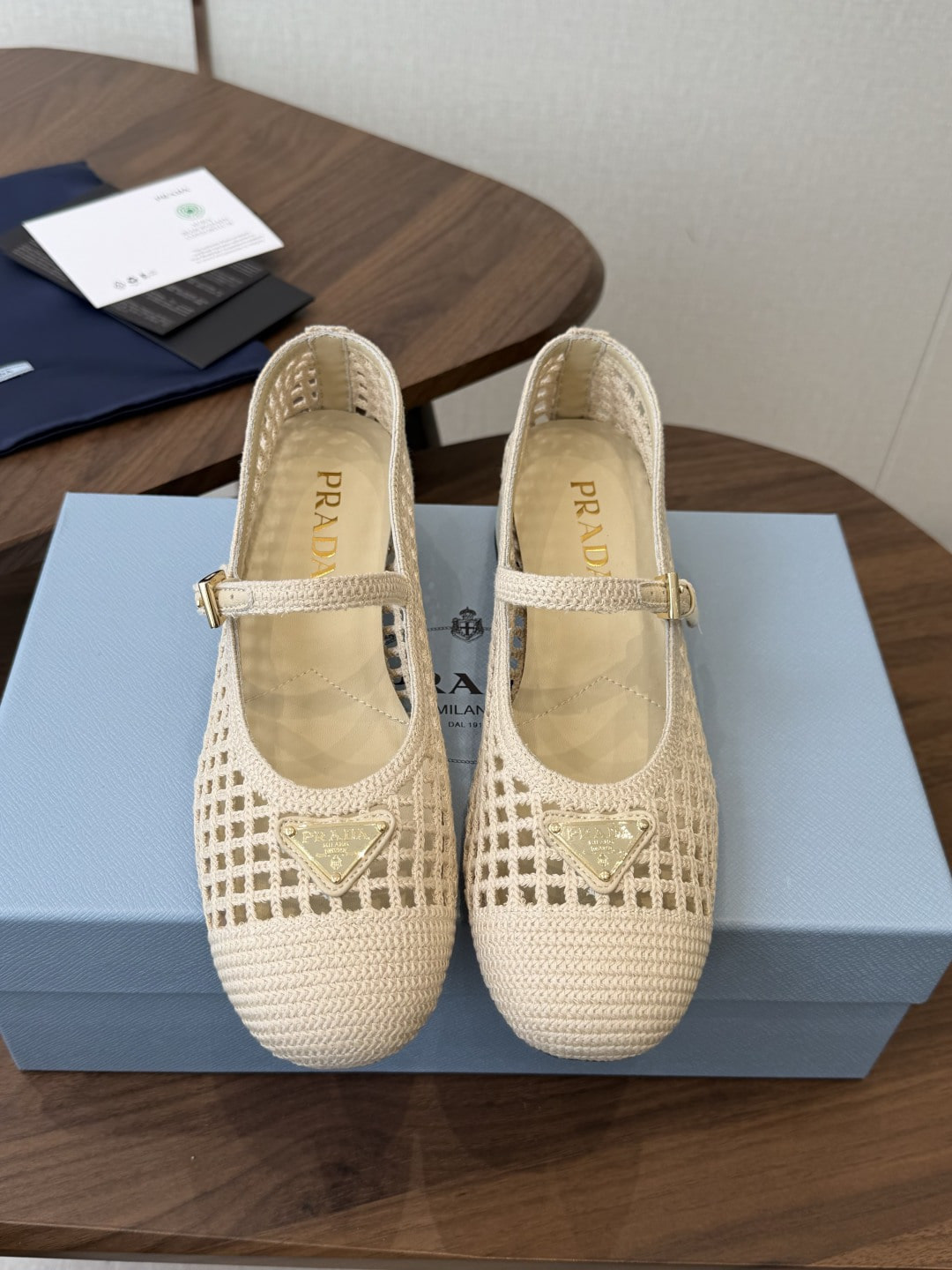 프라다 크로셰 펌프스 7.5cm
