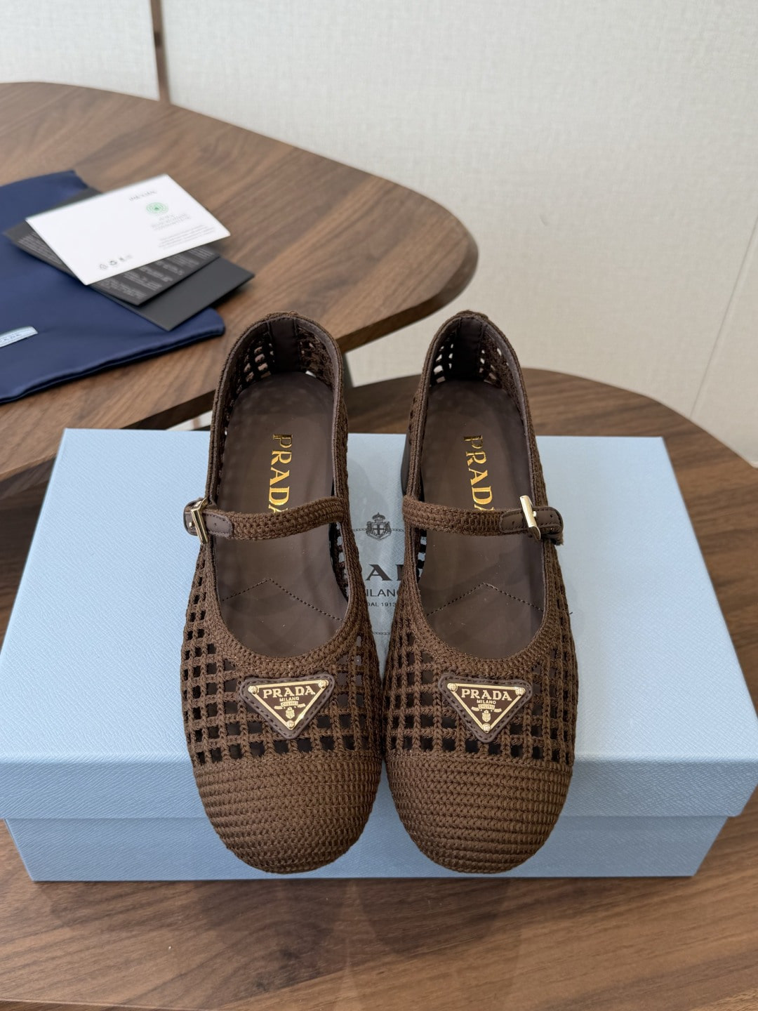 프라다 크로셰 펌프스 7.5cm