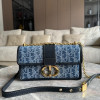DIOR 데님 몽테인백 이스트 웨스트 체인 백 30 몽테인 오블리크블루 M9334UDCE