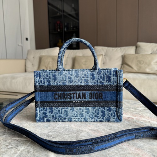 DIOR 북토트 백 오블리크 블루 데님 S5573CEGC