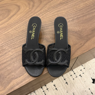 샤넬 2026 메쉬 더블 C 힐 샌들 5cm
