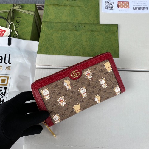 GUCCI 구찌 X Doraemon 도라에몽 지퍼 장지갑