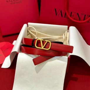VALENTINO 발렌티노 VLogo Signature 20 리버서블 레더 벨트 5W2T0S12ZFR11J