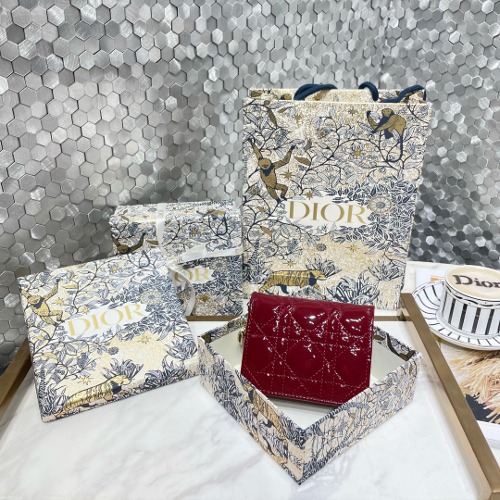 DIOR 플랩 카드지갑 페이던트 까나쥬 S0178OVRB
