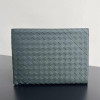 BOTTEGA VENETA 남성 하프 지퍼 파우치 인트레치아토 607479
