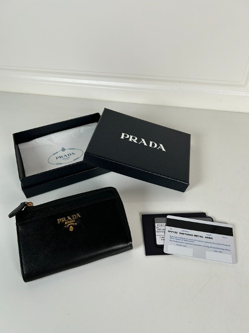 PRADA 프라다 사피아노 키체인 동전 카드지갑 1PP122