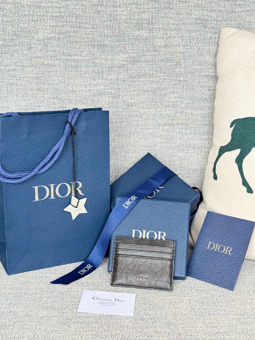 DIOR 오블리크 남자 카드 홀더 지갑 2ESCH135VPD_H03E