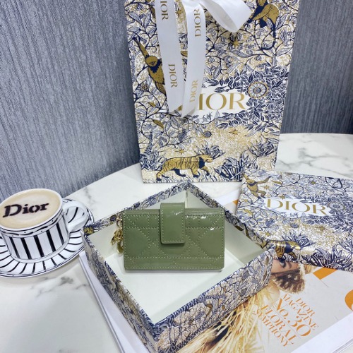 DIOR 레이디 디올 아코디언 여자 카드 홀더 지갑 S0074OVRB