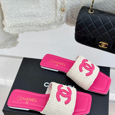 샤넬 25C 이른 봄 니트 더블C 슬리퍼