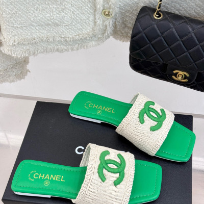 샤넬 25C 이른 봄 니트 더블C 슬리퍼