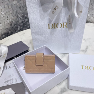 DIOR 레이디 디올 아코디언 여자 카드 홀더 지갑 S0074OVRB