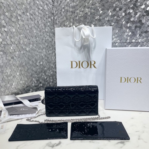 DIOR 여자 지갑 레이디 파우치 체인 장지갑 S0204