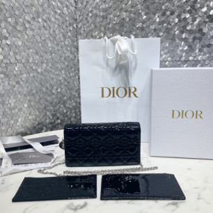DIOR 여자 지갑 레이디 파우치 체인 장지갑 S0204