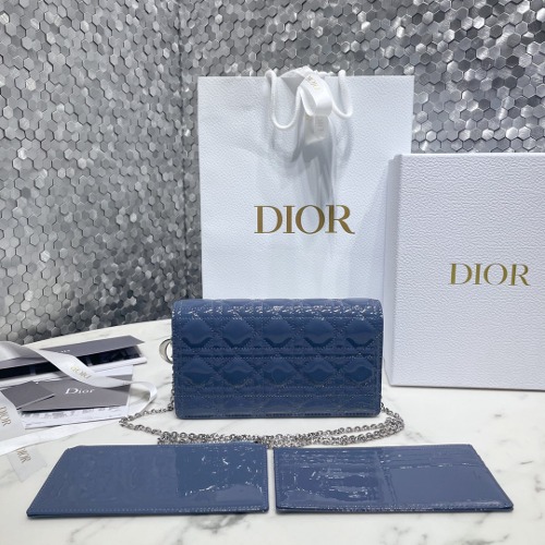 DIOR 여자 지갑 레이디 파우치 체인 장지갑 S0204