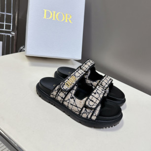 디올 25ss Dioract 벨크로 슬라이드 뮬