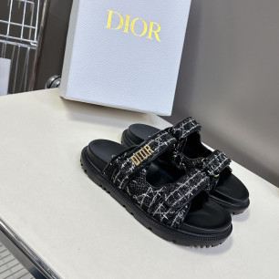 디올 25ss Dioract 벨크로 슬라이드 뮬