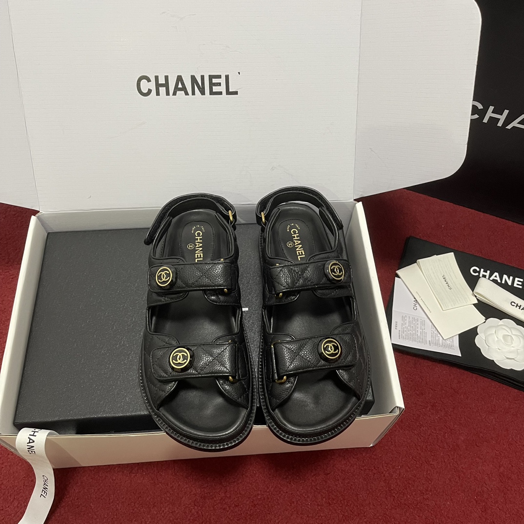 [하이앤드]샤넬 25ss 벨크로 퀼팅 샌들