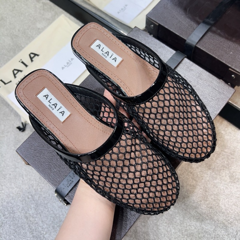 알라이아 피시넷 발레 플랫 뮬